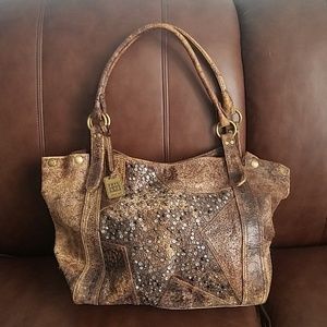 Frye Deborah Studded Bag RARE - Distressed Brown